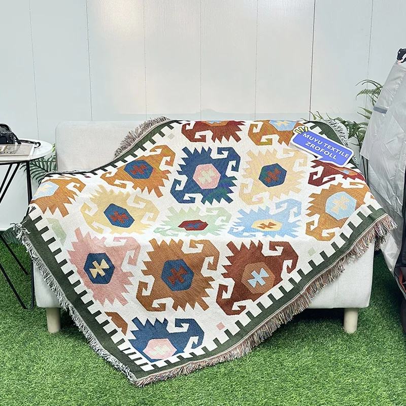 wholesale boho blankets custom woven tapestry blanket throw rugs