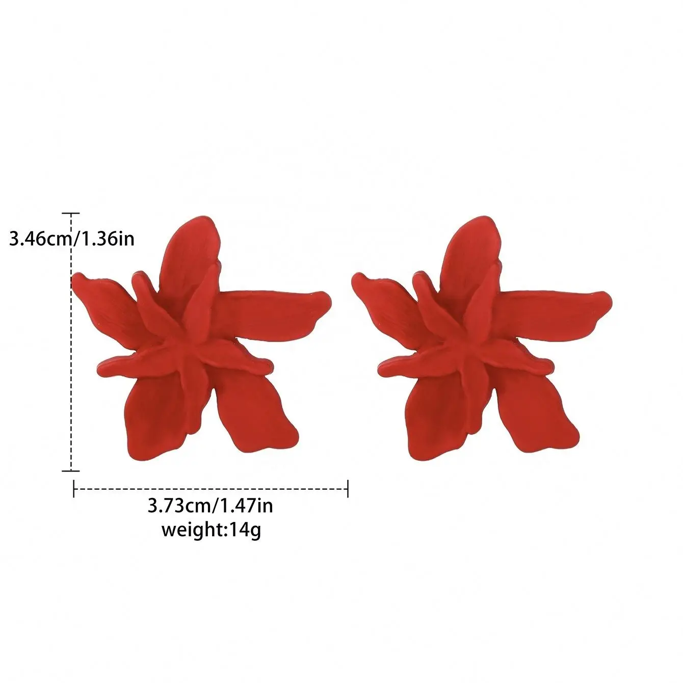 Luxury Women Flower Petal Earrings Multi-layered Colorful Large Statement Flower Earrings