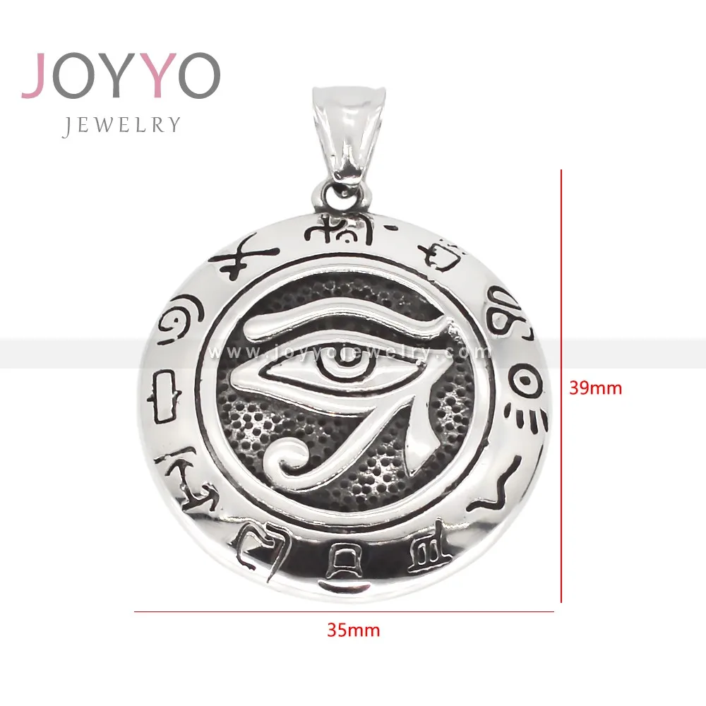 Stainless Steel Eye Of Horus Ancient Egyptian Pendant Egyptian Symbols Necklace Amulet For Men