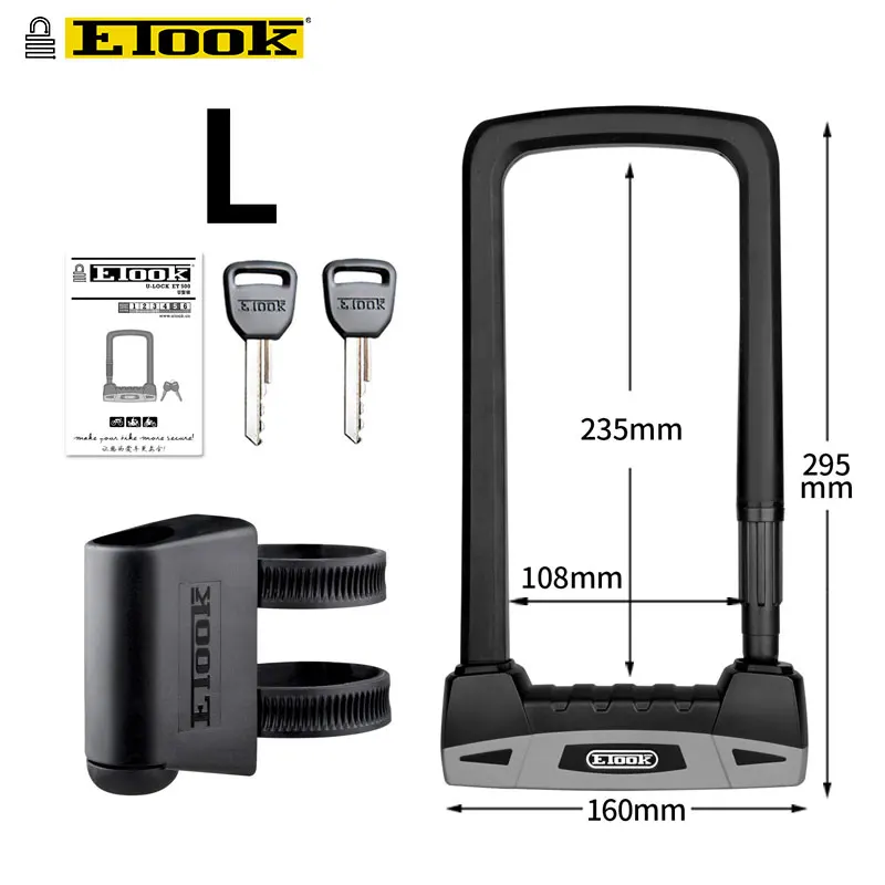 ETOOK Manufacturer Hot Sale Frame Mount Motorcycle Electric Bicycle Bike U Bolt Lock