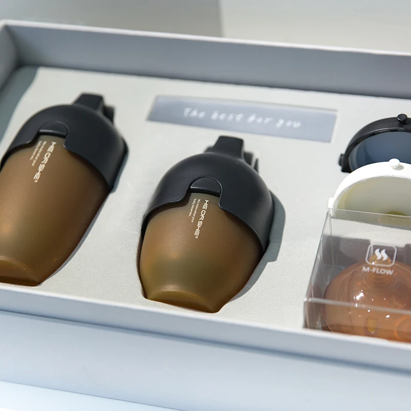 HEORSHE BPA Free Baby Food milk bottles Feeder nipple wide neck baby Silicone baby bottle