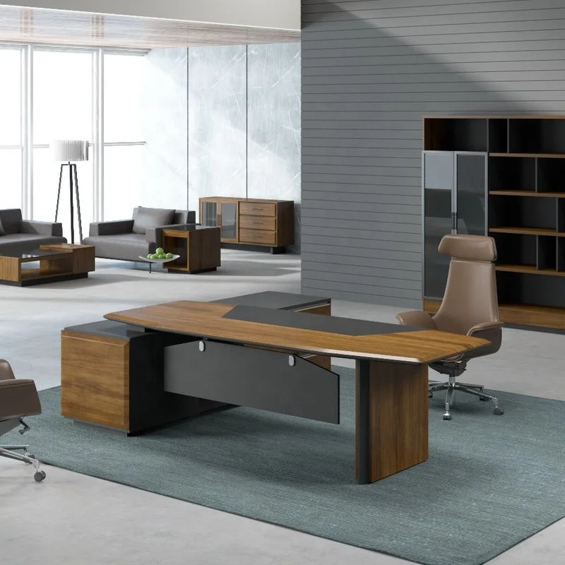 
China L Shaped Office Desk Commercial Luxurious Modern Office Furniture 