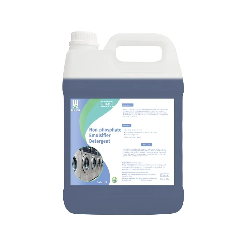 Non-phosphate Emulsifier Detergent for Grease Removal from Sauna Towel, Liquid Laundry Detergent for Hotel Luandry Use Only