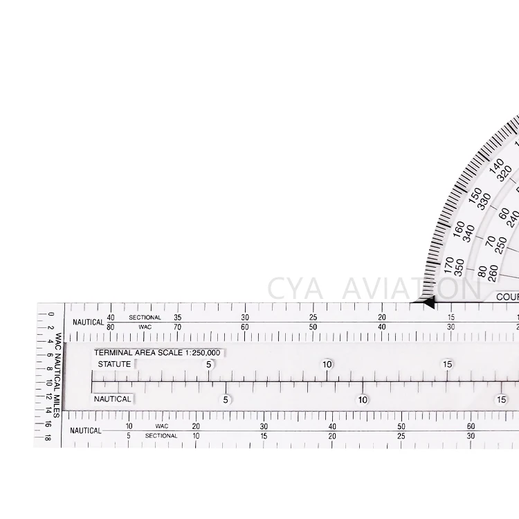 Cya Navigation Fixed Plotter for Pilots Student Nautical Miles Azimuth CFP-1