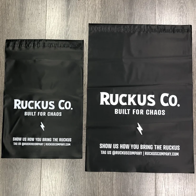 Custom Logo Printed Express Recycled Black Courier Bags Clothes Shipping Package Envelope Poly Mailer Mailing Polymailer Bag