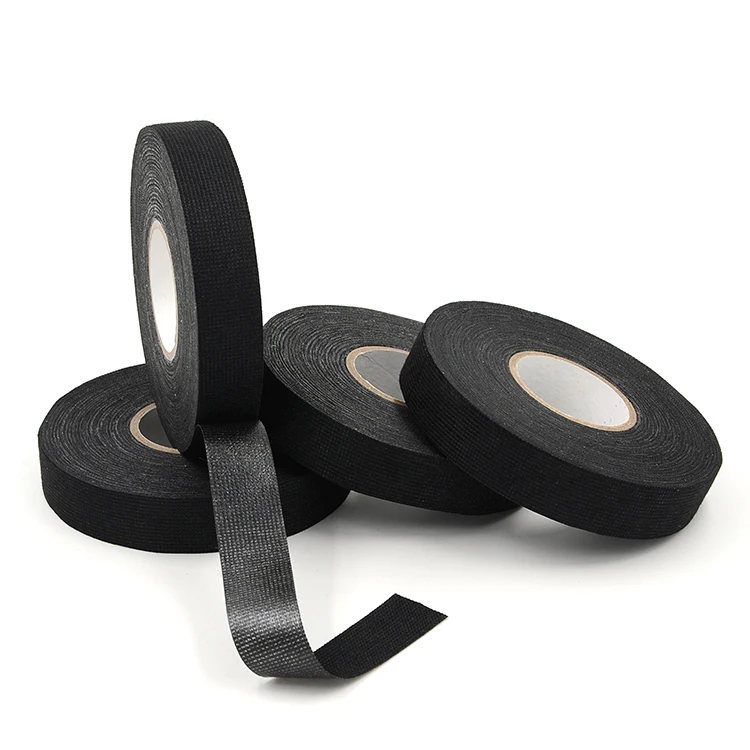 Black Cloth Wire Loom Harness Adhesive Tape