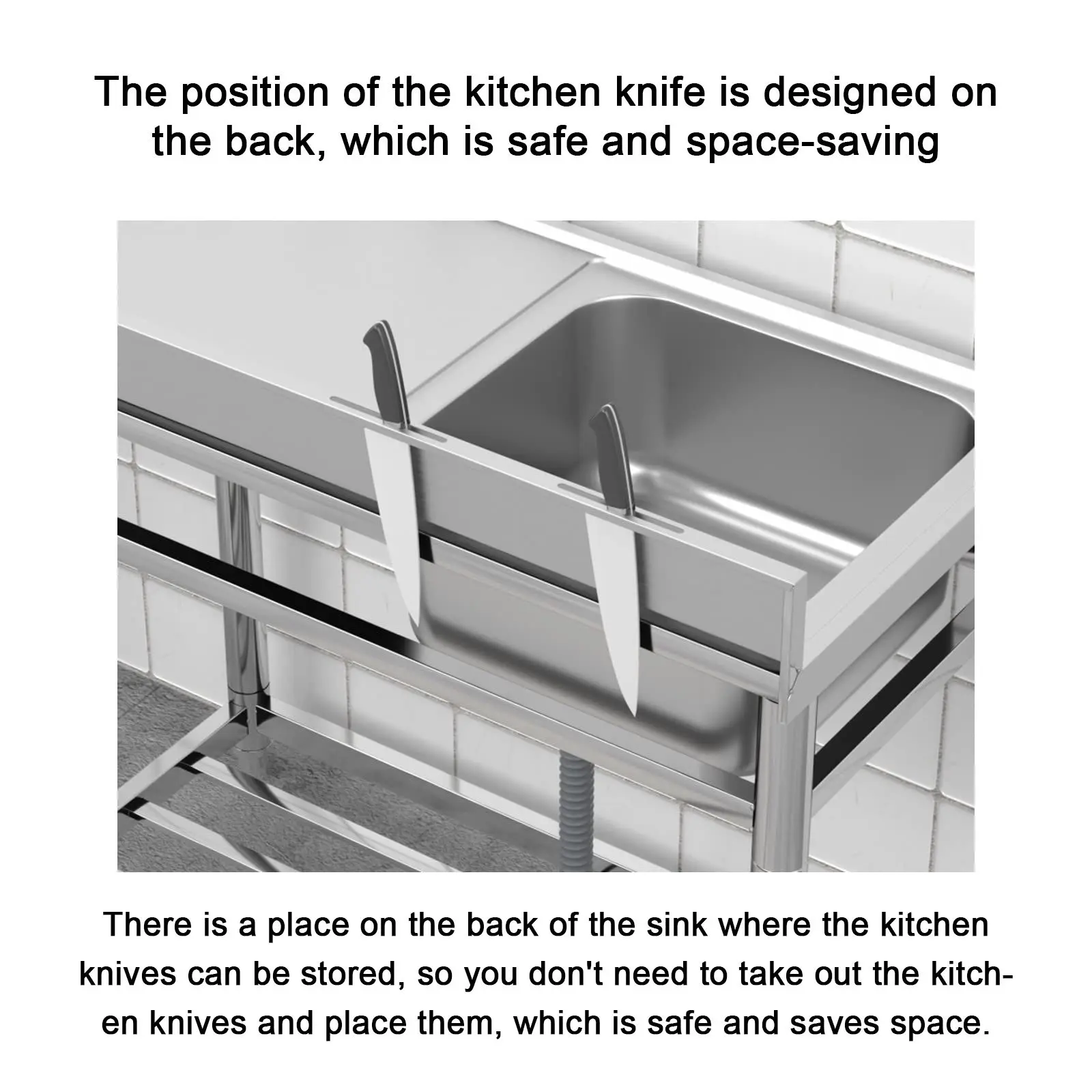 High quality 304 inox commercial stainless steel hand wash sink for kitchen home outdoor use