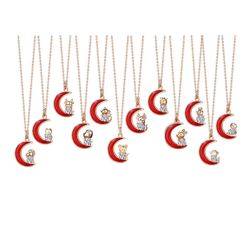 Luxury Zodiac Necklace Silver 925 Sterling Silver Gold Plated Zodiac Pendant Necklace Jewelry For Gift