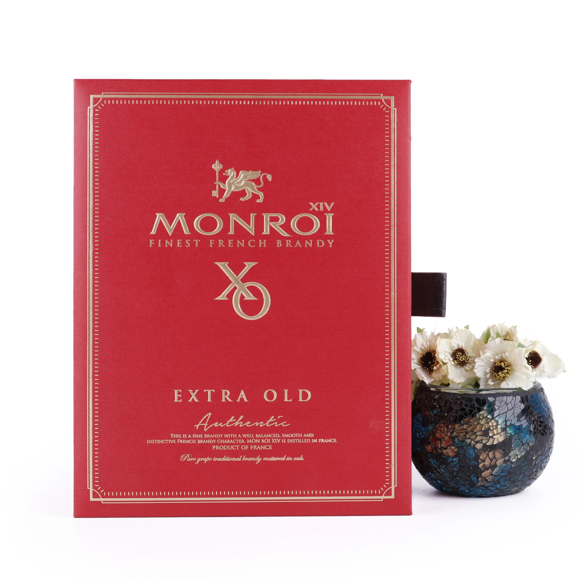 Custom made luxury red rigid cardboard liquor set packaging boxes whisky bottle package gift boxes