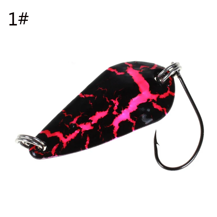 New Copper Spoon Metal Lure 3cm 3g  Colorful Spoon Bait Fishing Lure Trout Single Hook Artificial Hard Bait For Bass Fishing