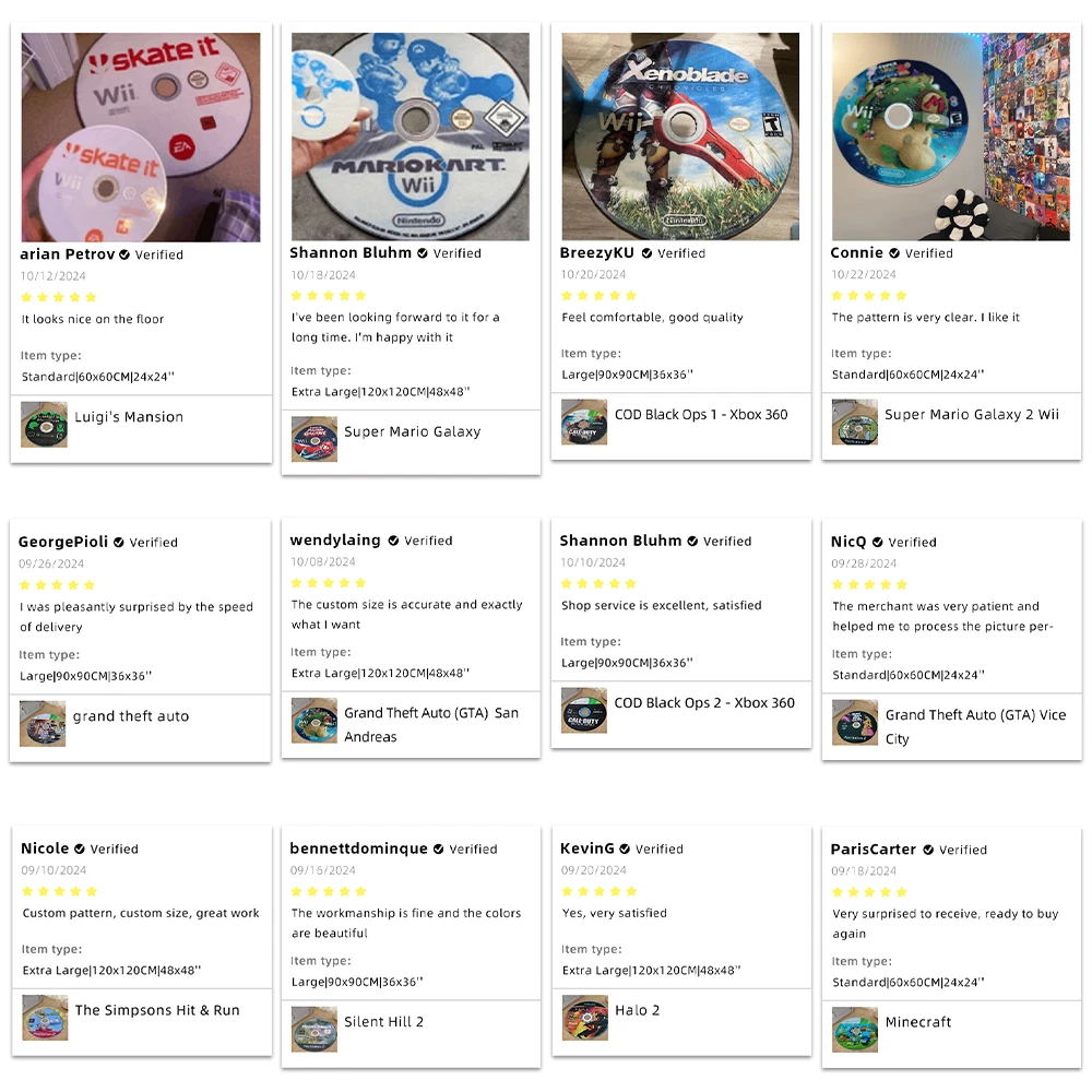 Game Disc Rug for Living Room HALO 2 Game CD Rug