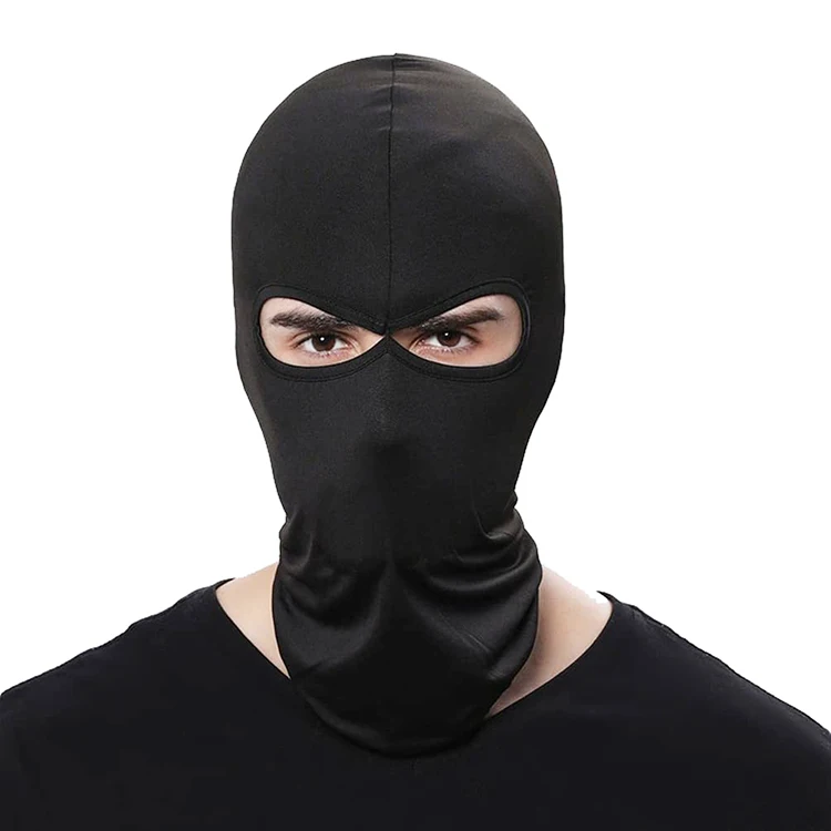 2 Holes Motorcycle Face Mask Cycling Balaclava Full Face Cover Hat  Lycra Ski Neck Summer Hat