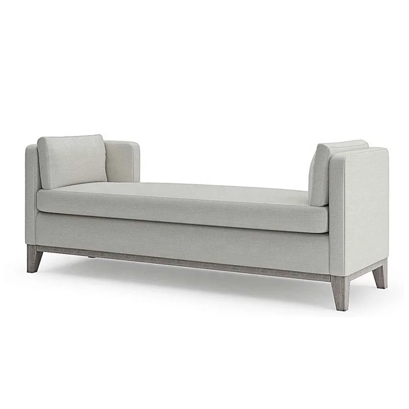 
RHT7026 Hotel furniture wood upholstered modern bedroom bed stool bench 