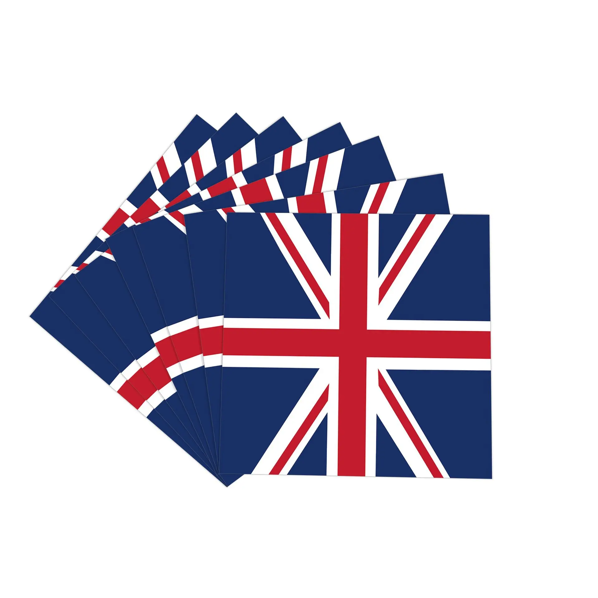 114pcs Union Jack Theme Disposable Paper Cup Paper Plate Tablecloth Paper Towels Birthday Flag Party Cutlery Set
