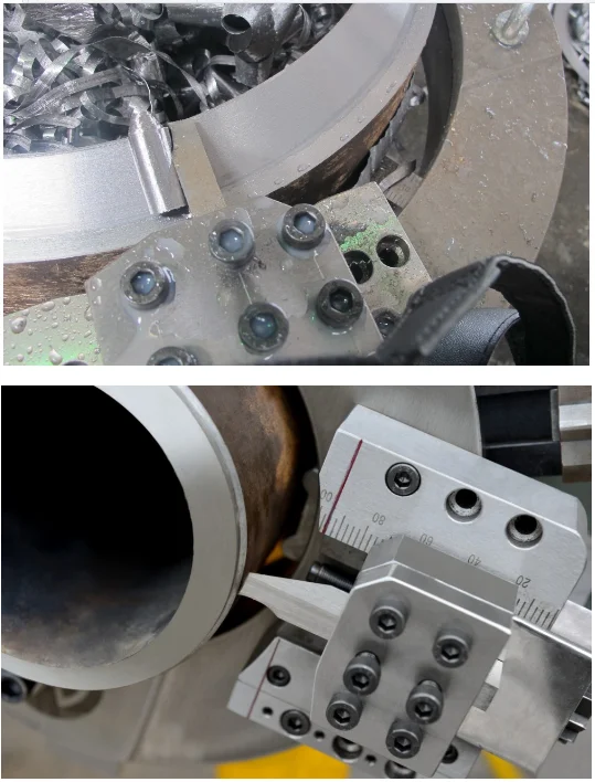 Clam shell Pipe Cutter Stainless Steel Pipe  End Cutting Beveling Machine