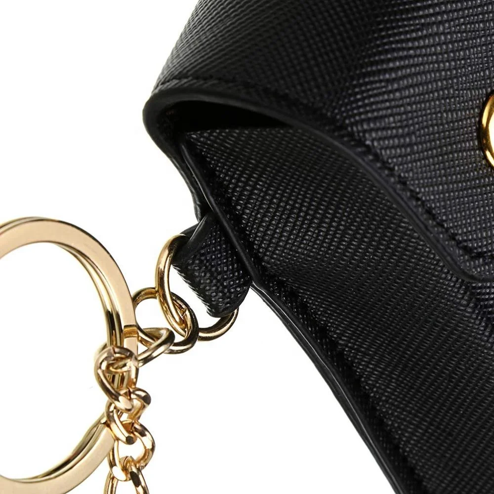 leather lipstick keychain pouch keyring lipstick holder