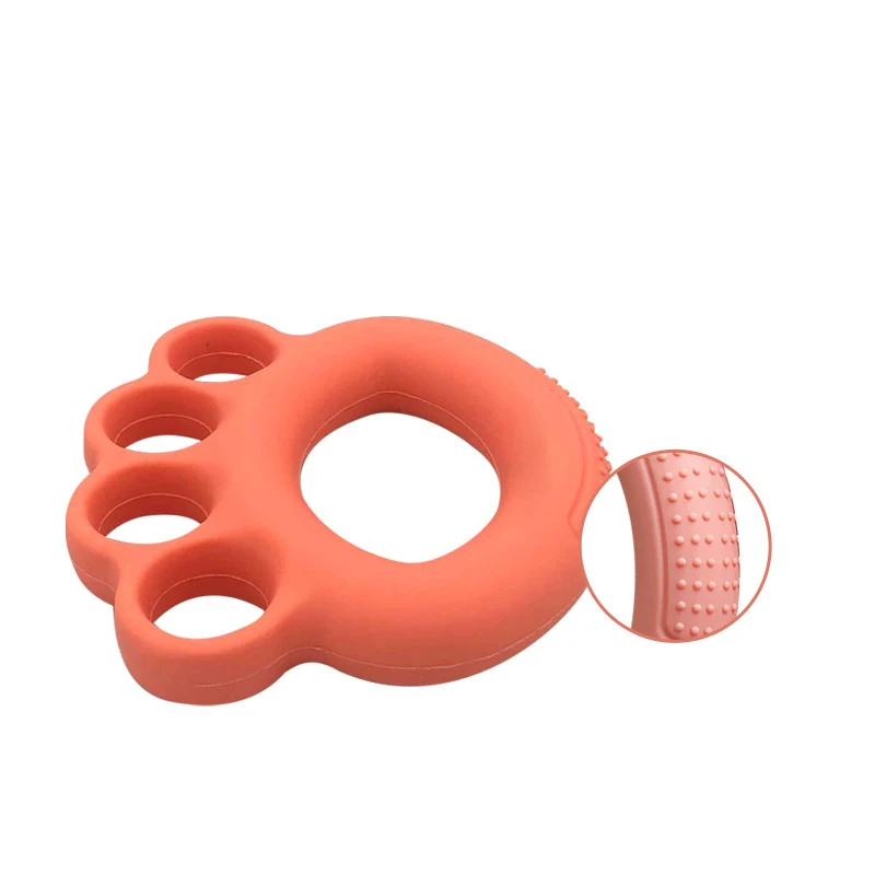 
Safe Wolf Fitness Equipment Silicone Olive-Shaped Grip Circle Fingers Cute Depart Hand Grip 