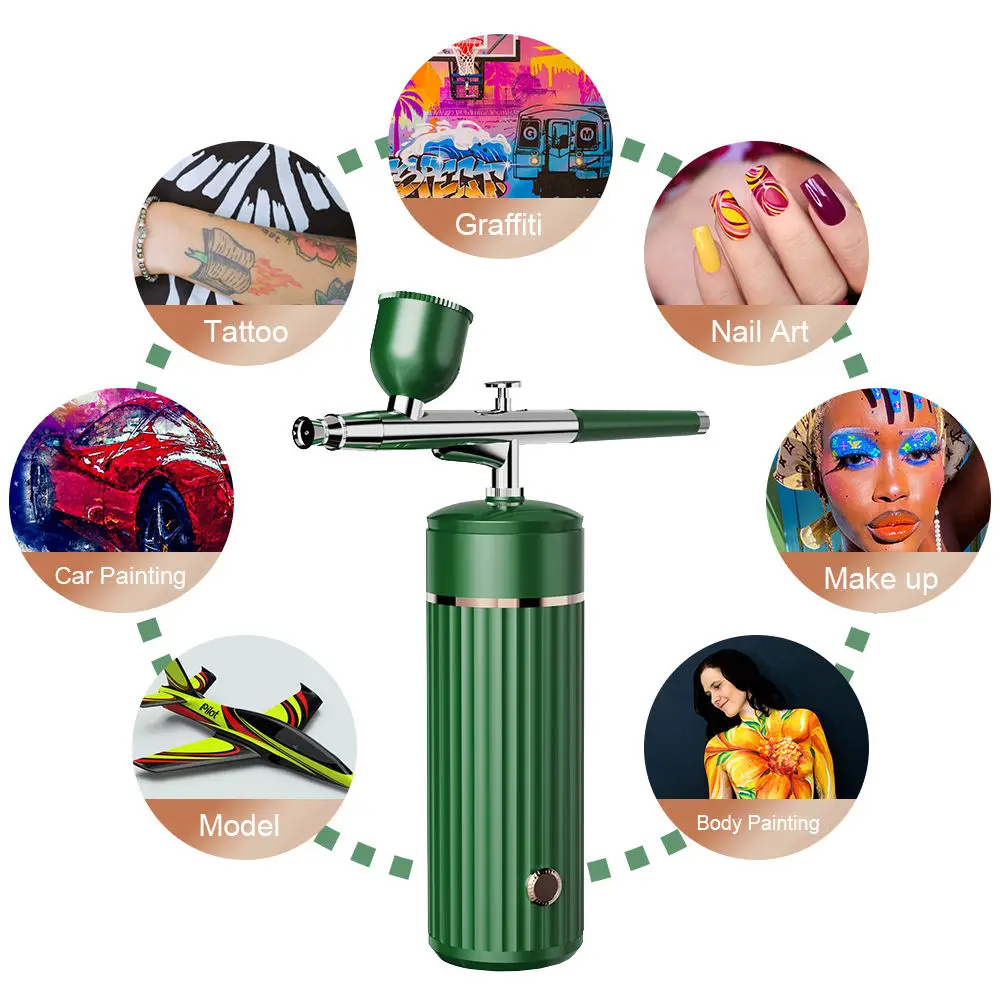 wireless mini Air Brush Paint Kit Spray Cake Decoration Barber cordless makeup machine gun  kit airbrush compressor