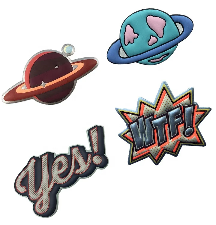 Wholesale Promotion Custom Adhesive Cartoon 3D Alphabet Decorative Pu Leather Puffy Sticker