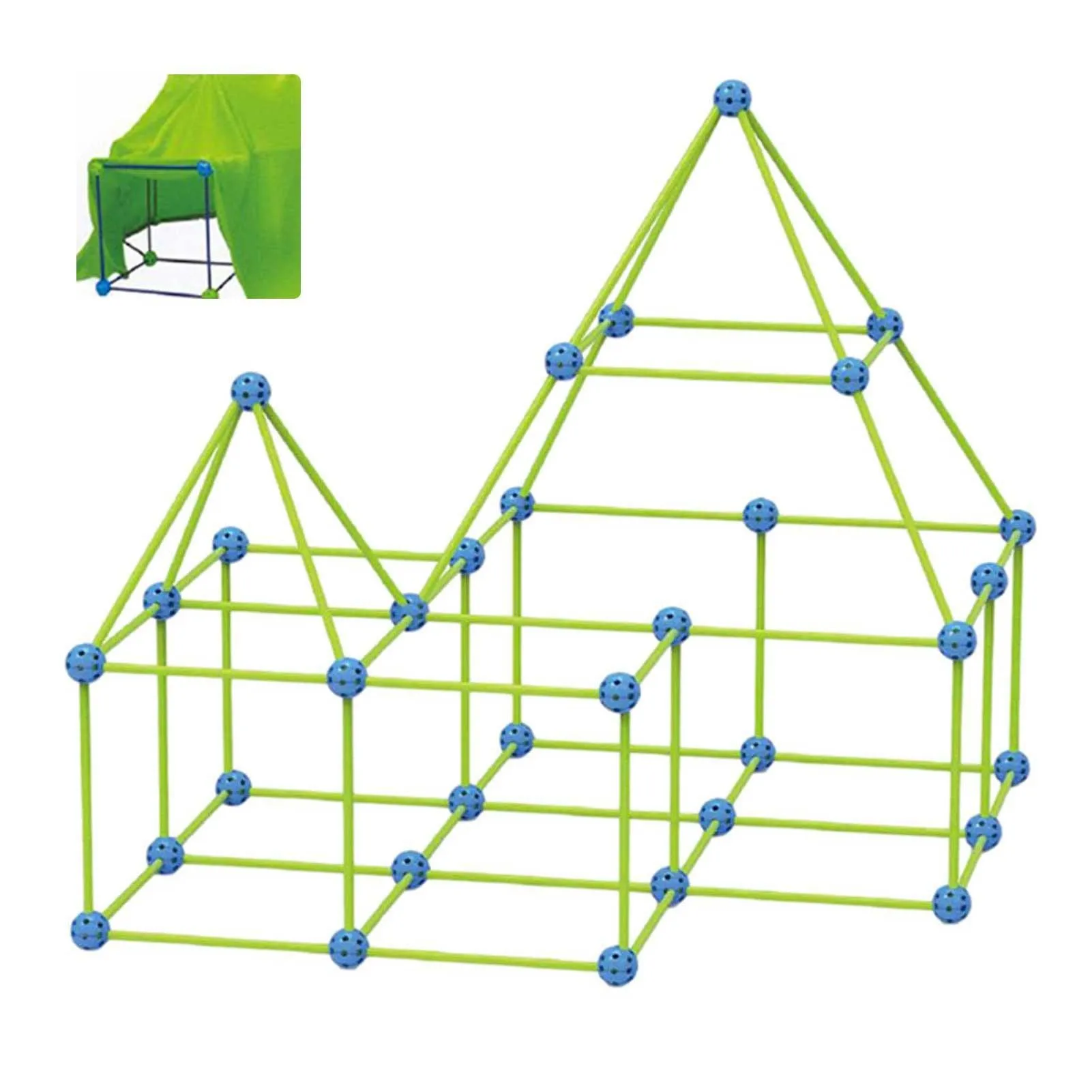 DIY Educational Toys STEM Kids Magic Castles Construction Tent Ball Blocks Glow In The Dark Fort Building Kit