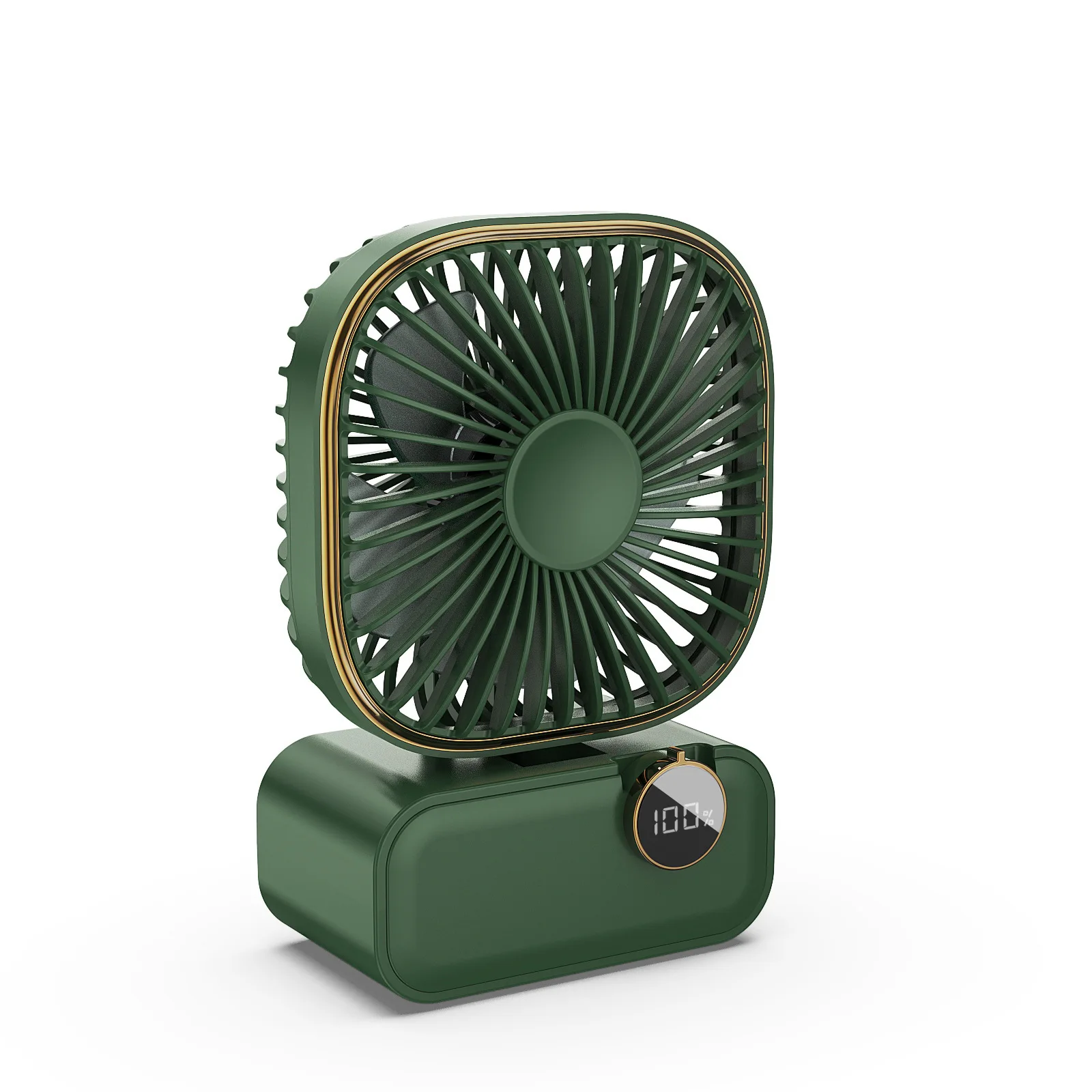 New table top rechargeable fan foldable collapsible lower 3 blade  noise quiet mini table desk folding fan