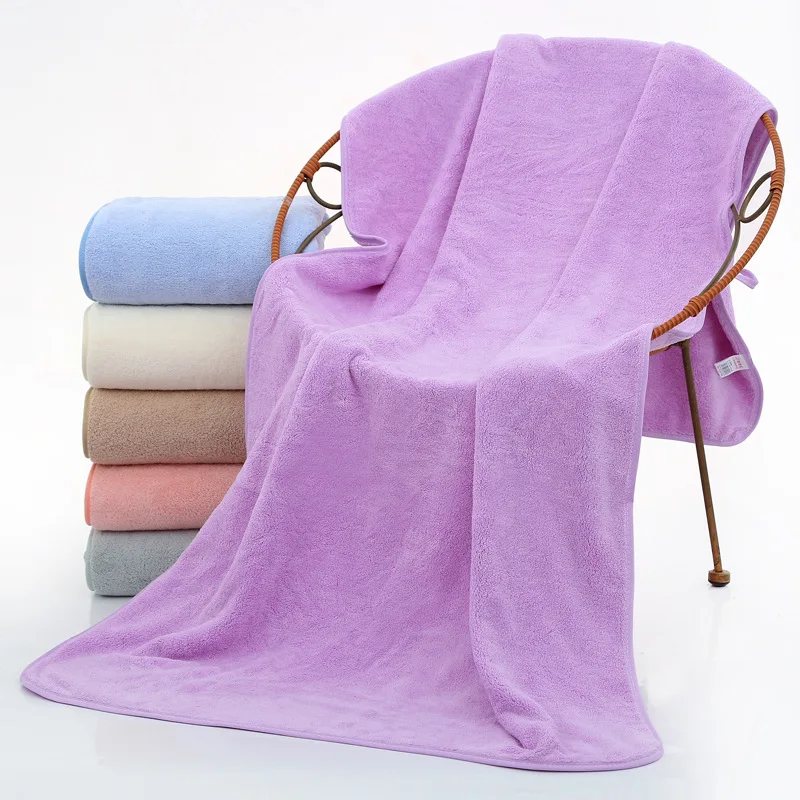 Extra Absorbent Colorful Wearable High Density Drying Spa Microfiber Bath Set Towel For Children