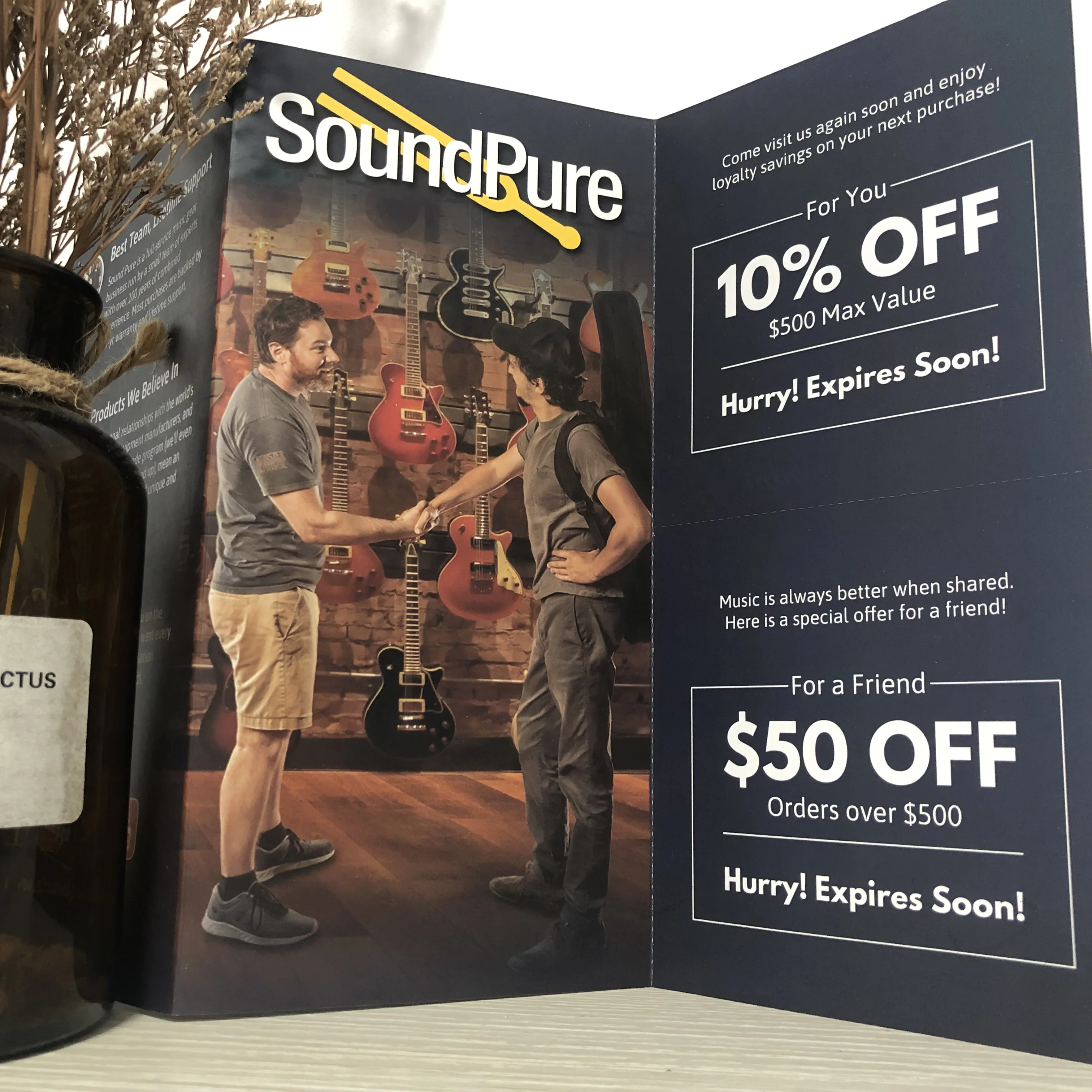 High quality custom thermal transfer paper flyers design and print coupon printing voucher discount tickets