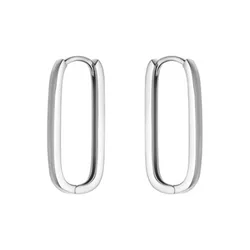 Fashion Simple 18k Gold Plated Stainless Steel Geometric U Shape Hoop Earrings For