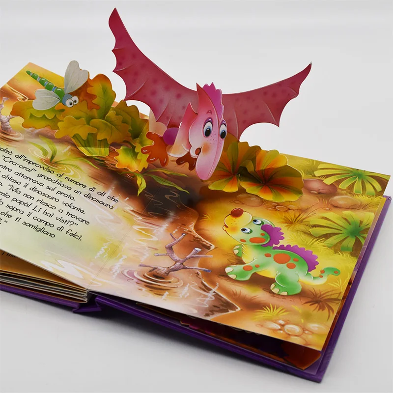 3D-стереоскопическая книга с принтом динозавров