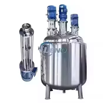 stainless steel heating 300l liquid mixing tank with agitator hand wash liquid soap making machine cream mixer