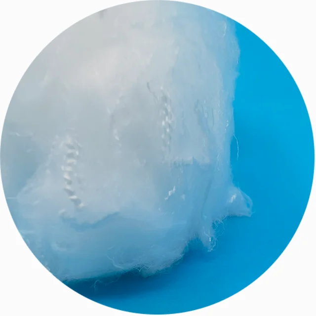 Virgin 0.7D 25mm microfiber polyester silicon down like fiber