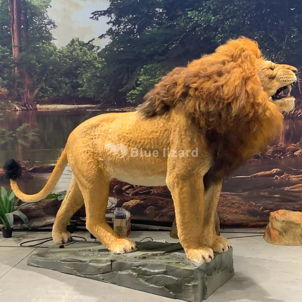 Life Size Indoor Animatronic Animal Lion Animals Lion Model