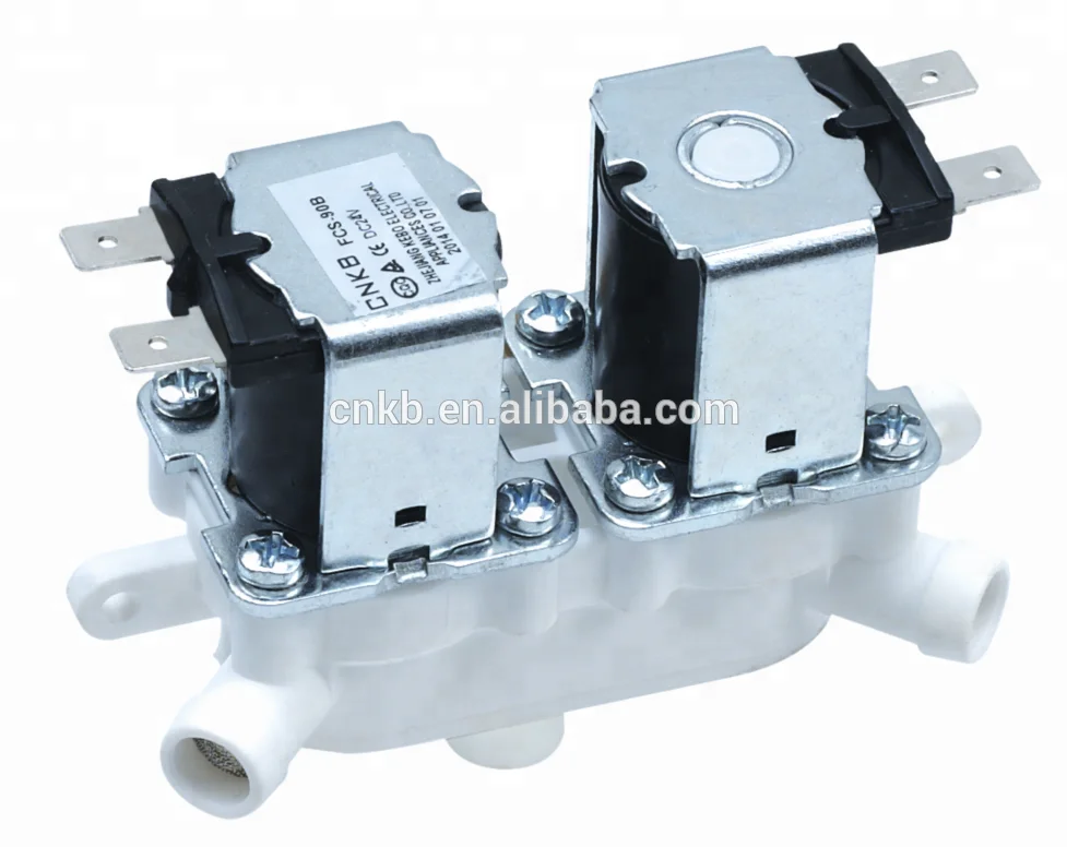 CNKB High Quality FCS-90B 1 Outlet 2 Inlet DC12V/24V/36V Plastic Solenoid Valve for Water Appliance Product