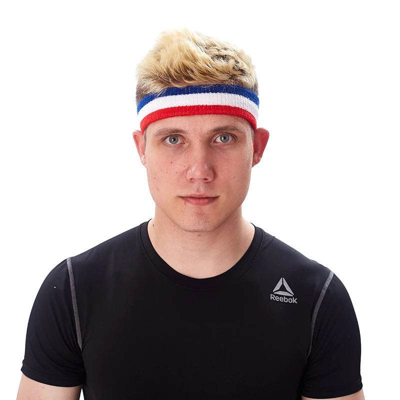 Wholesale Custom Anti-slip antiperspirant jogging sweat band sports headband sweatband for head
