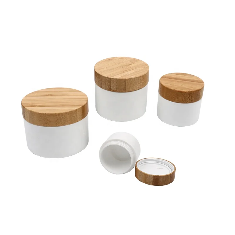 custom empty 20g 30g 50g 100g 150g 200g cosmetic cream packaging white double layer bath salt PP plastic jar body butter jars