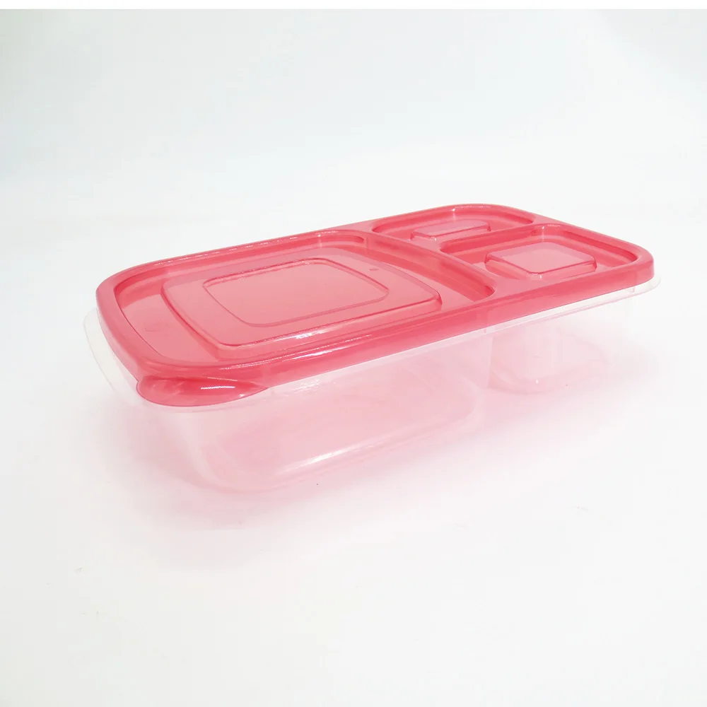 
Plastic Food Storage Containers 3 Compartment Meal Prep Containers Bento Lunch Box 