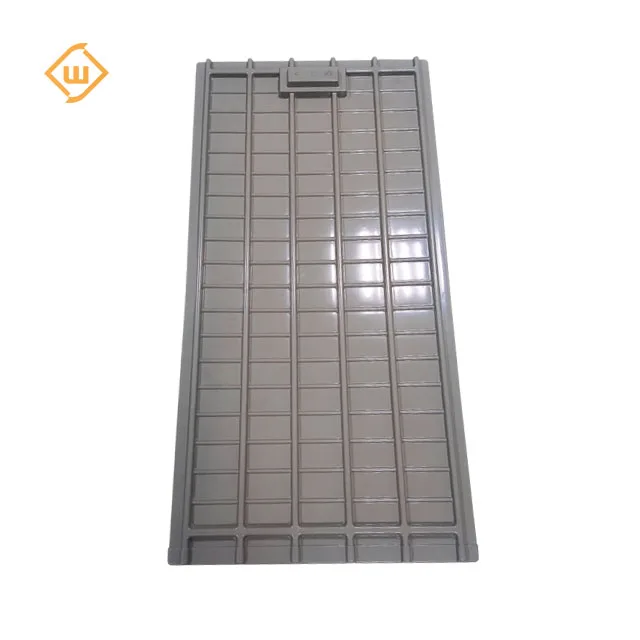 White 4x8 ABS Plastic Hydroponic Fodder Flood Grow Trays for  commercial greenhouse benches