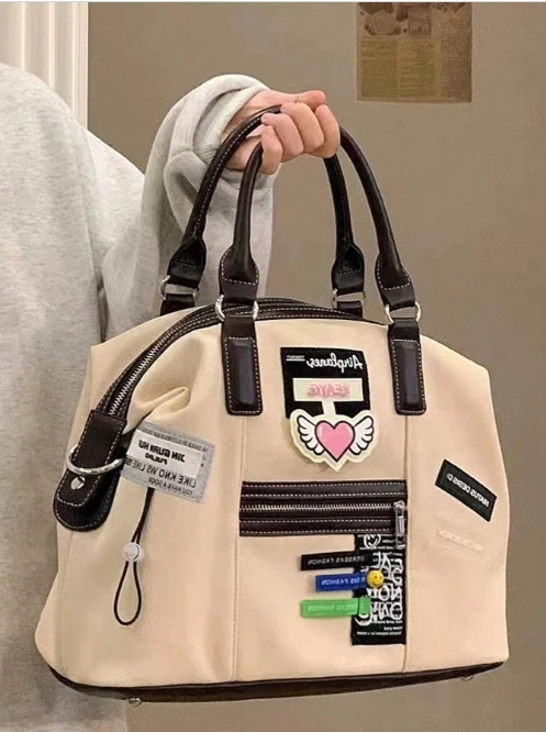 2024 Cotton printing women handbag lady purse Canvas Tote Bag Canvas With Leather Handles Plastic For Diy Large Canvas Tote Bag