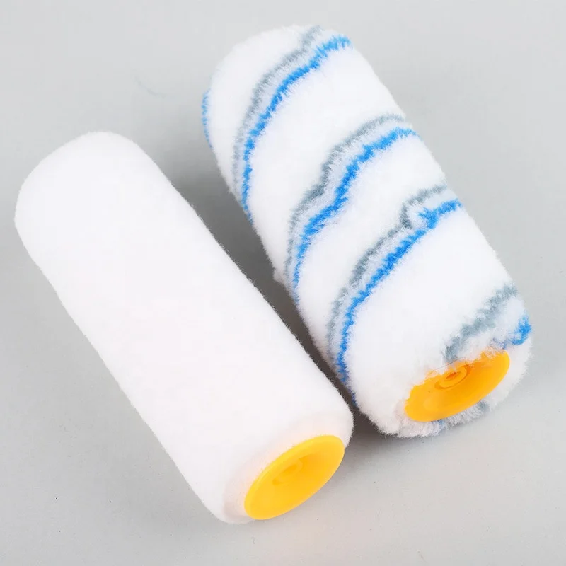 High Quality White 4 6 7 9 Inch Paint Rollers With Plastic Handle Elegant Wall Design Brush