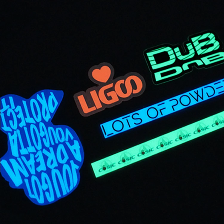 Custom Glow In Dark Sticker Die Cut Vinyl Label Waterproof Luminous Sticker Glowing Sticker for Decoration