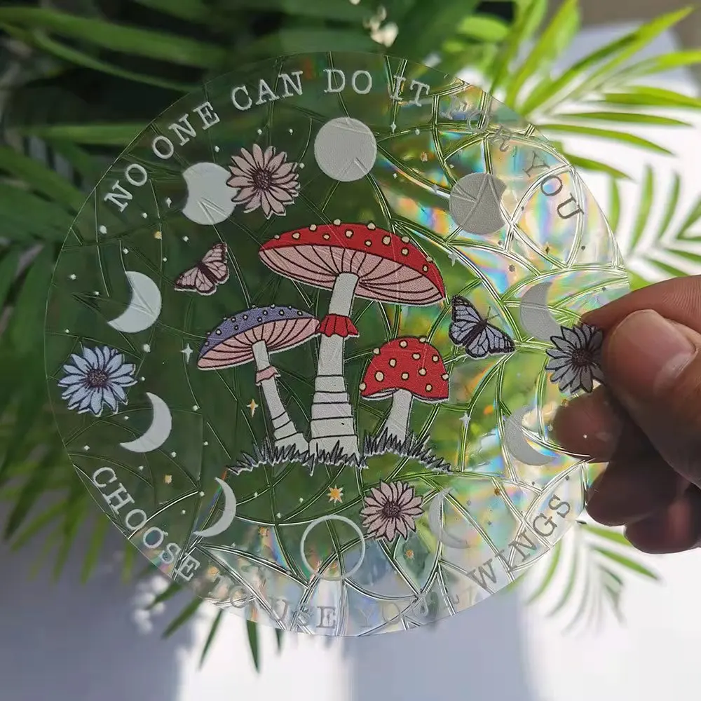 Rainbow Anti-Collision 3 D suncatcher Window Stickers for Bird Strikes Prism  Window Decals static Clings  sun catcher sticker