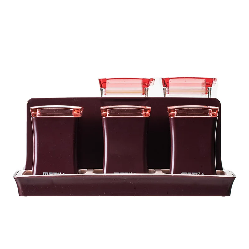 Seasoning Box Organizer Kitchen plastic condiment bottles containers