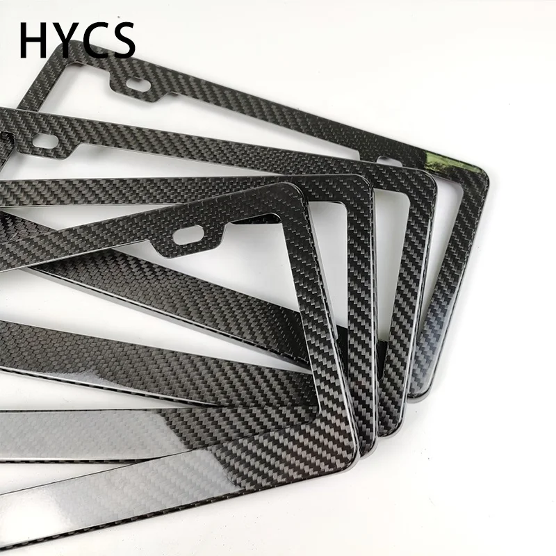 America car real carbon fiber license plate frame