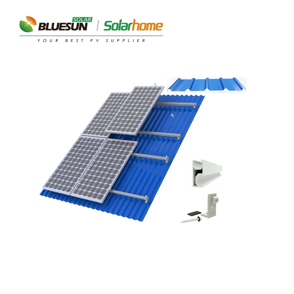 BlueSun high quality tile roof aluminum alloy pv solar panel mounting bracket for solar system