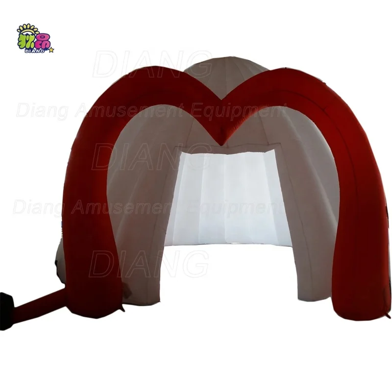 Outdoor Wedding Party Heart-shaped Door Inflatable Tent White Inflatable Tent PVC Camping Closed Air Tent Customized Customize