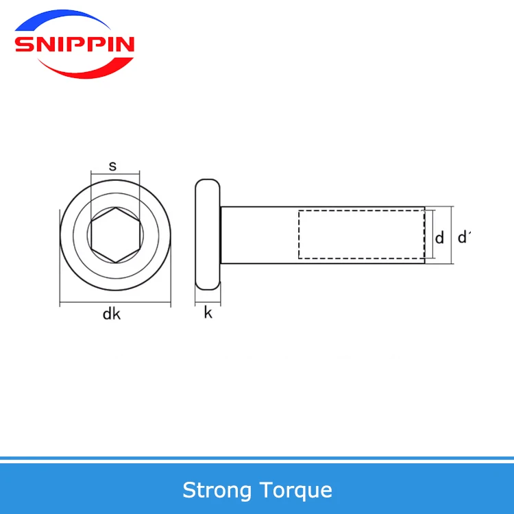 304 Stainless Steel Hexagon Socket Screw Locking Splint Screw Nut Combination Album Butt Account Book Nail Edge Chamfer M2-M10
