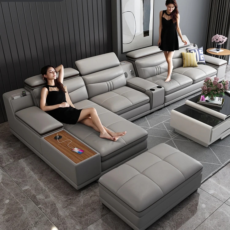 Living Room Modern Sofa 7 Seater Furniture Design Leather Sectional Sofas, Sofa For Home 7 Seater