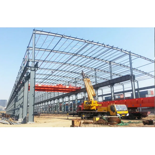 Low Cost Prefab Construction Building House Industrial Shed Prefabricated Steel Frame Structure Hangar Warehouse