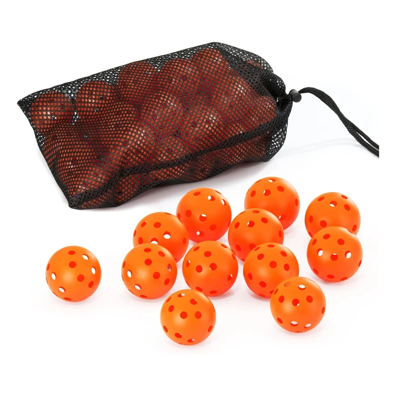 Wholesale 42MM Airflow Colored Plastic Golf Practice Ball Bulk Perforated Hollow Plastic Training Balls Multicolor