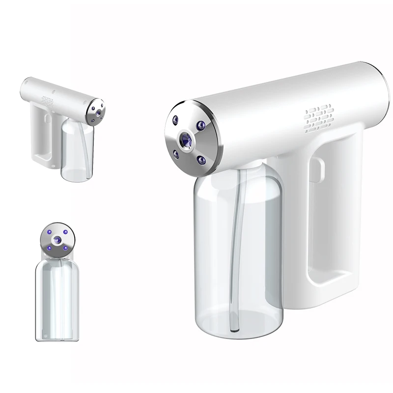 
Chinese OEM wireless nano sanitizing with blue ray Fogger Nanomist Sprayer Gun Disinfection 